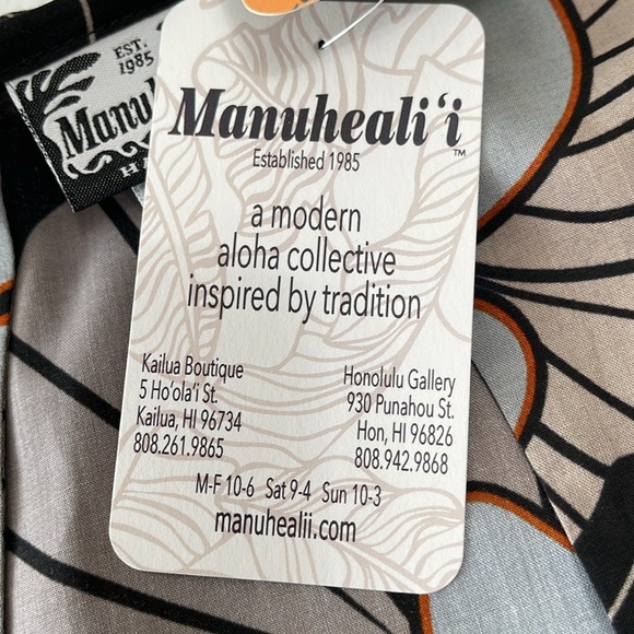 NWT Manuhealii Makapuʻu Dress Hibiscus Cinnamon Spice OS - Picture 10 of 11